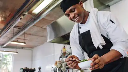 A chef in the kitchen