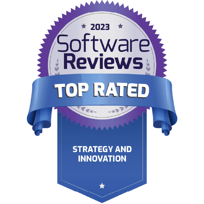 Software Reviews Strategy and Innovation 2023 Award Badge