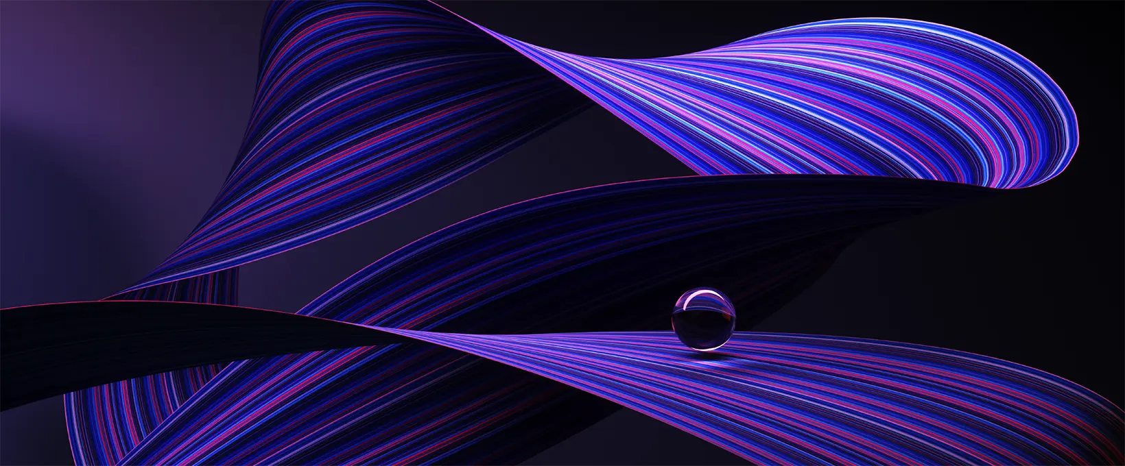 Ribbons of blue and violet color