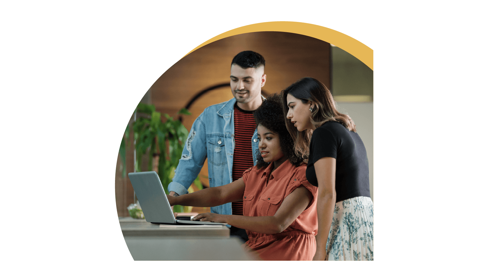 A group of young people in a meeting at office 