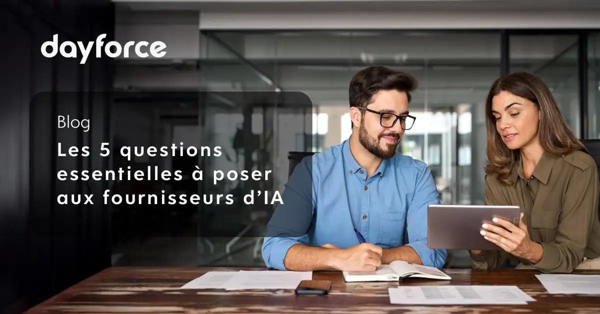 Avant d’adopter un logiciel alimenté par l’IA, assurez-vous que votre fournisseur est aussi judicieux en matière de responsabilité qu’il l’est en matière d’innovation. Ce blogue décompose cinq questions essentielles que chaque dirigeant d’entreprise devrait poser pour protéger les données, garantir la conformité et garder le contrôle.