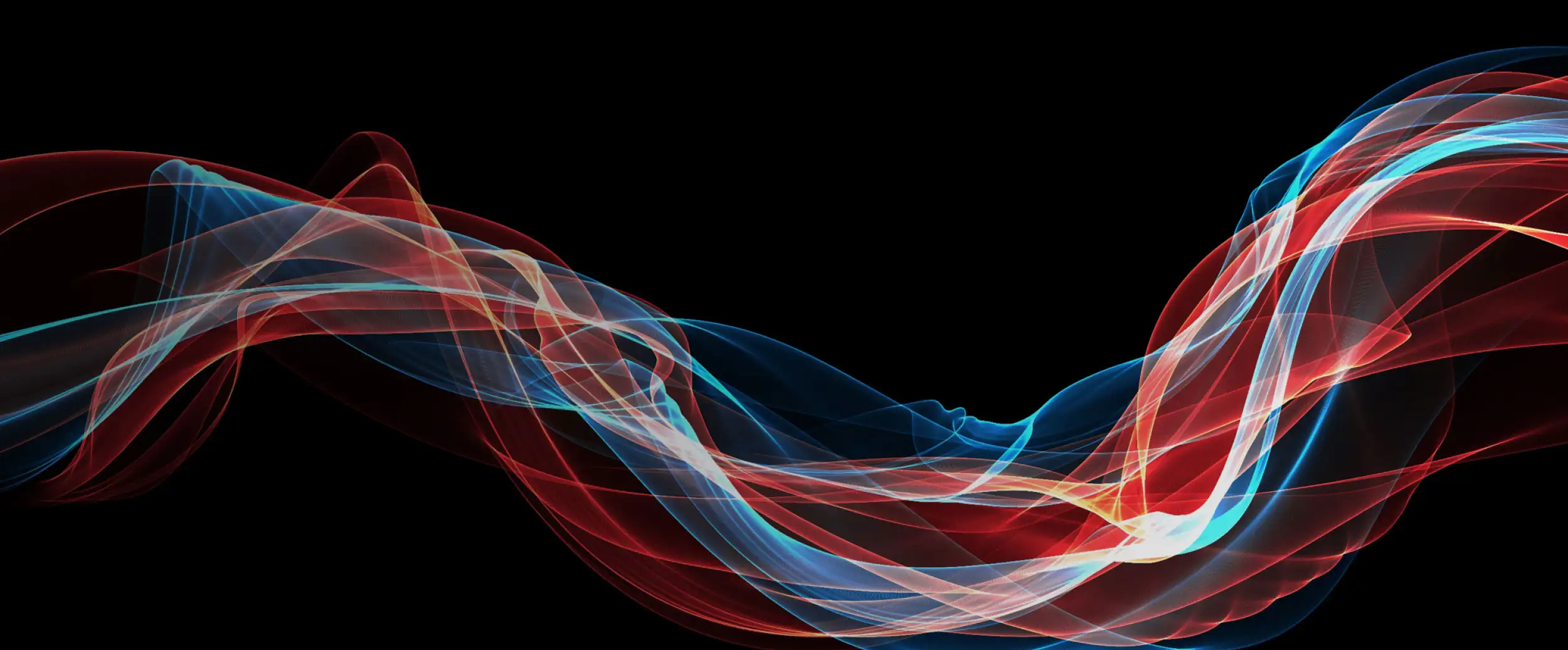 Ribbons of red, white, and blue colors