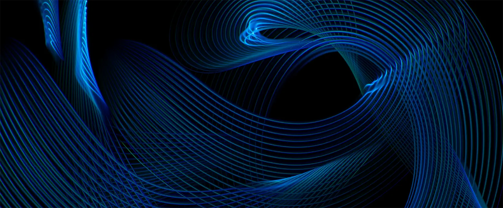 Ribbons of blue color