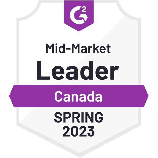 G2 Mid-Market Leader Spring 2023 Award Badge