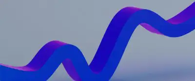 Blue squiggly line against a light blue background