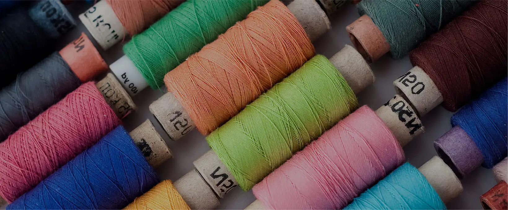 Spools of colorful thread
