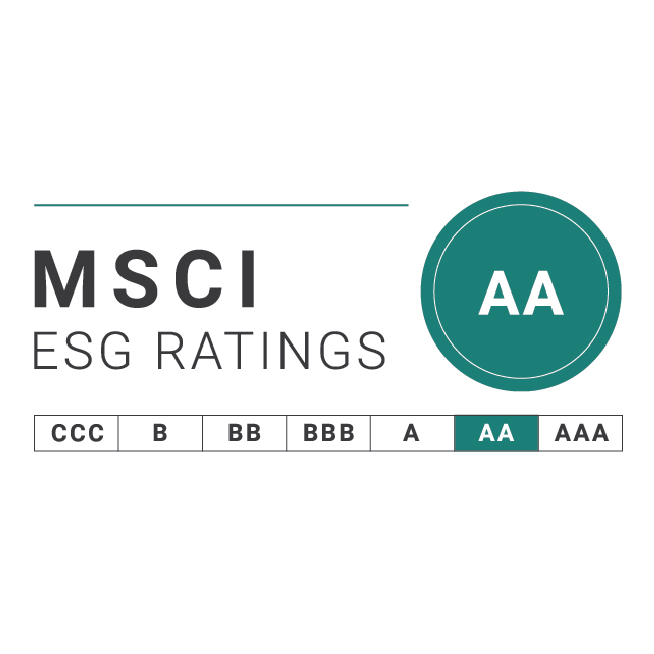MSCI AA ESG Rating Award Badge