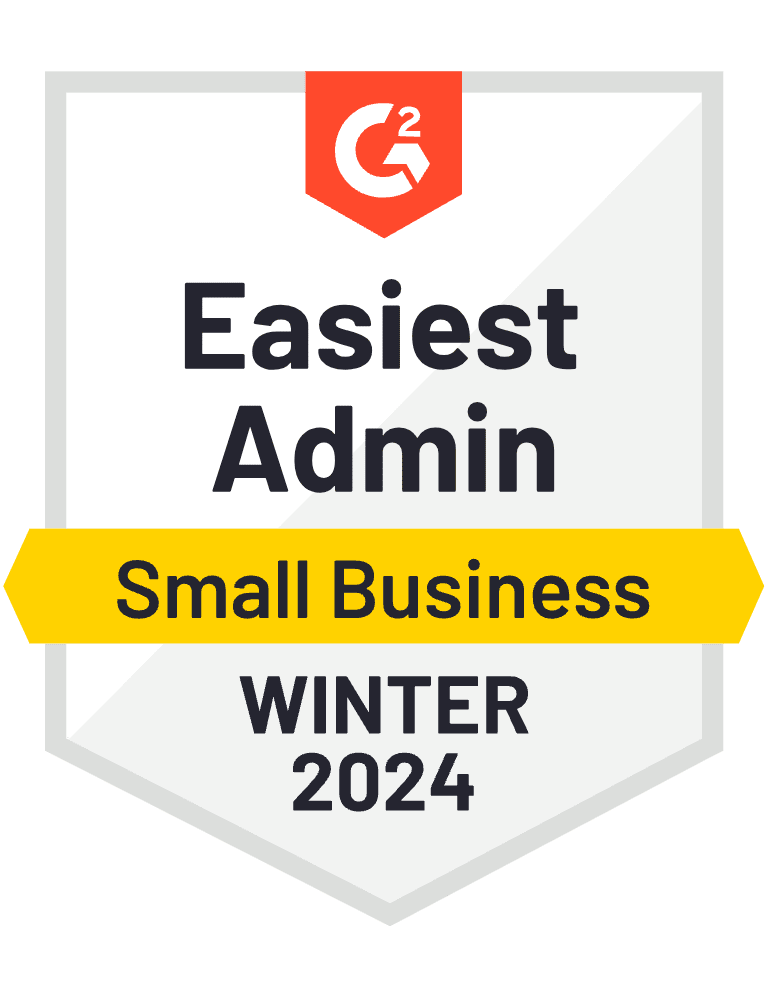 G2 Easiest Admin Small business Winter 2024