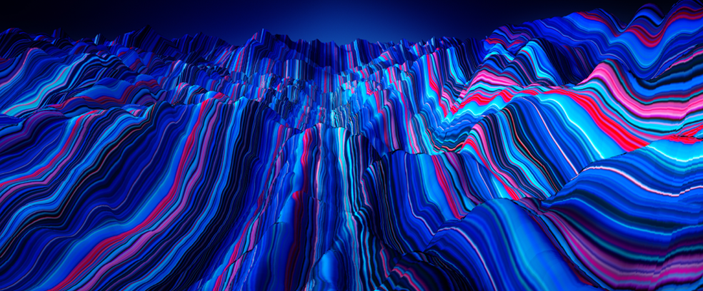 Colorful abstract image representing power of AI